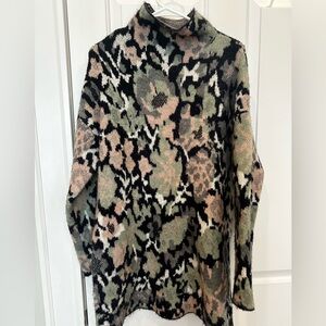 Zara floral sweater dress
